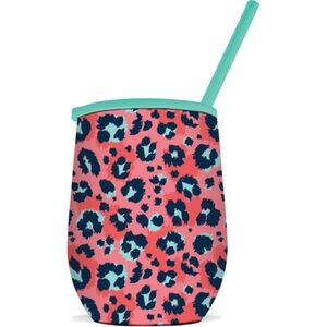 Southern Couture Tumbler-The Winee-Coral Leopard NWT